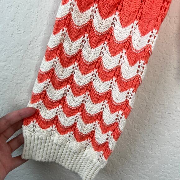 NWT Abound Retro Scallop Striped Pointelle Knit Pullover Sweater Size Medium - Picture 7 of 7